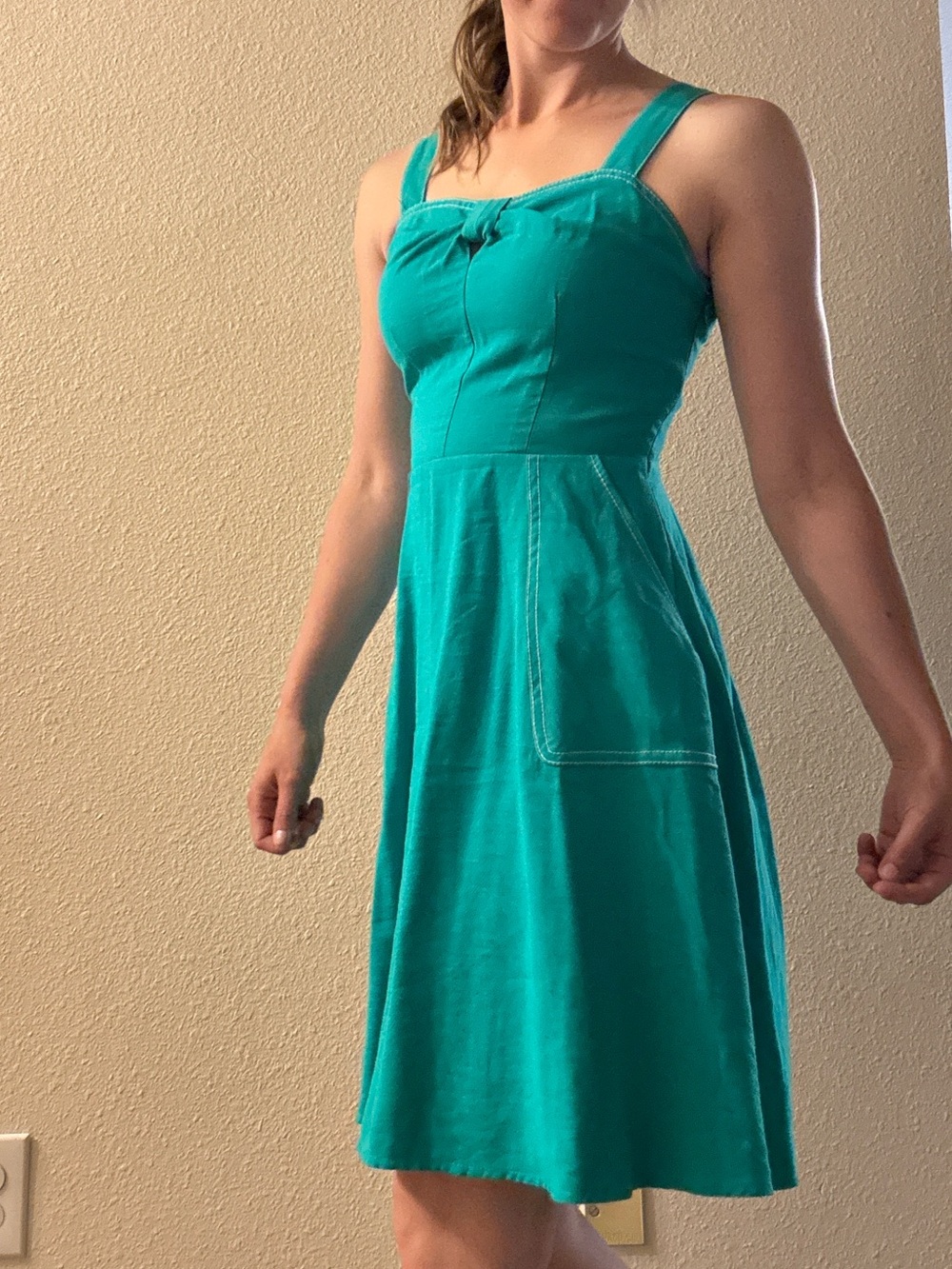 Teal A-Line Sundress